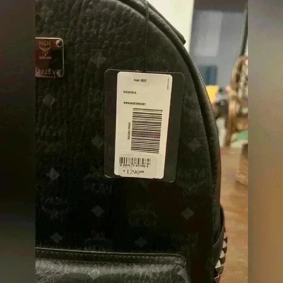 MCM Stark Side Studs Backpack in Visetos - Picture 2 of 11